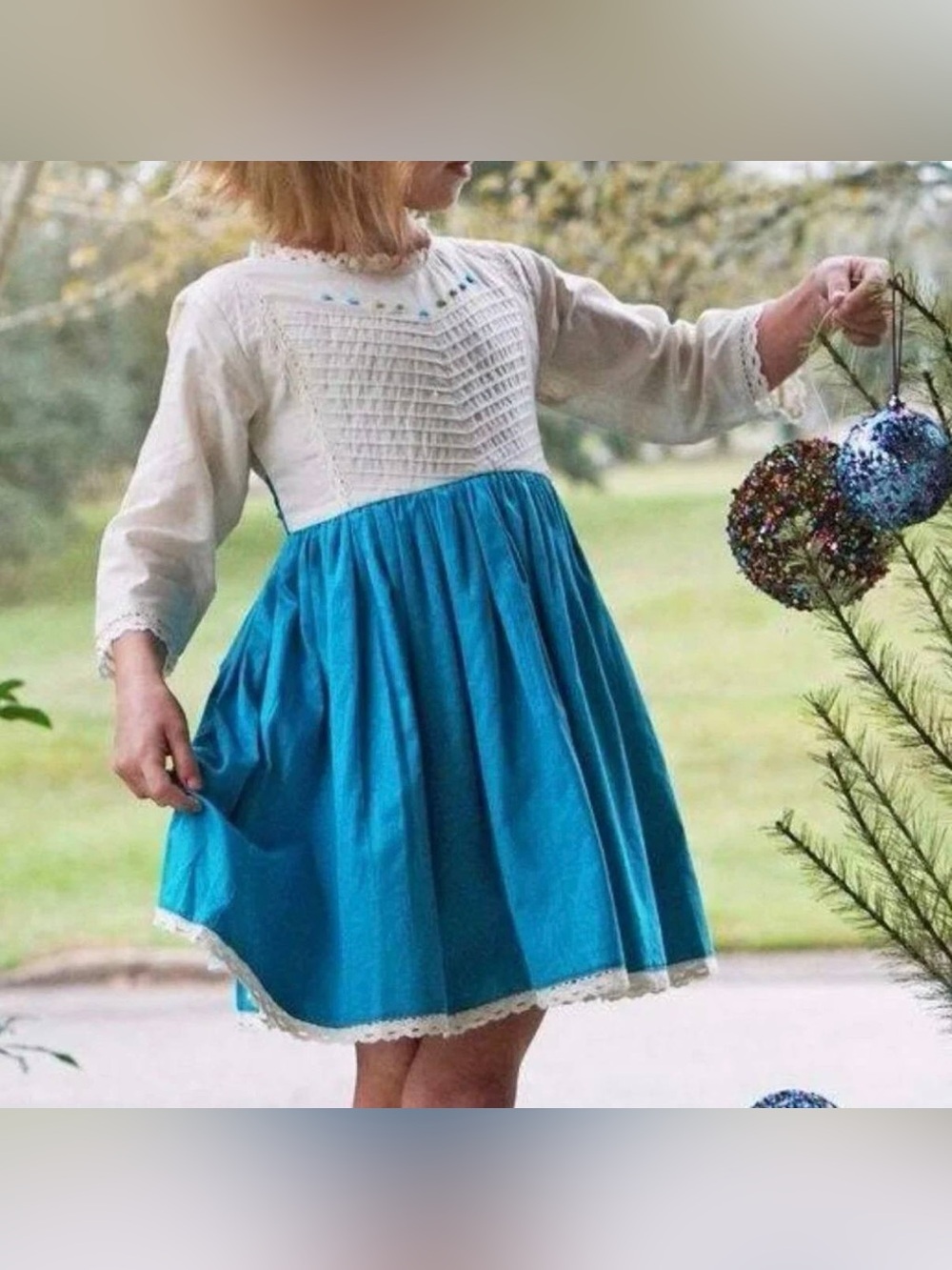 NWT Well Dressed Wolf: Little Blue Den Christmas Dress (Size:5)
